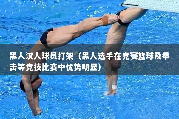 黑人汉人球员打架（黑人选手在竞赛篮球及拳击等竞技比赛中优势明显）