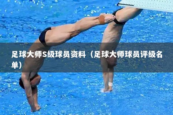足球大师S级球员资料（足球大师球员评级名单）